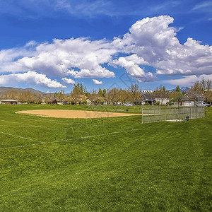 足球场的方形全景图片