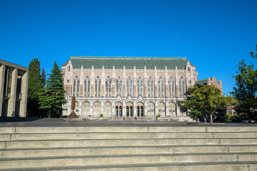 西雅图华盛顿大学旧建筑景观图片