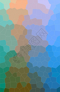蓝色和橙色中号六边形背景的抽象插图图片