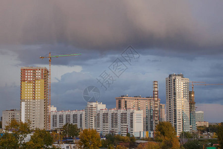 Yekaterinburg市新的住宅区图片