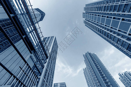 济南市金融区的高楼大位背景图片
