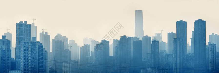 重庆城市建筑和城市天线全景Chon图片
