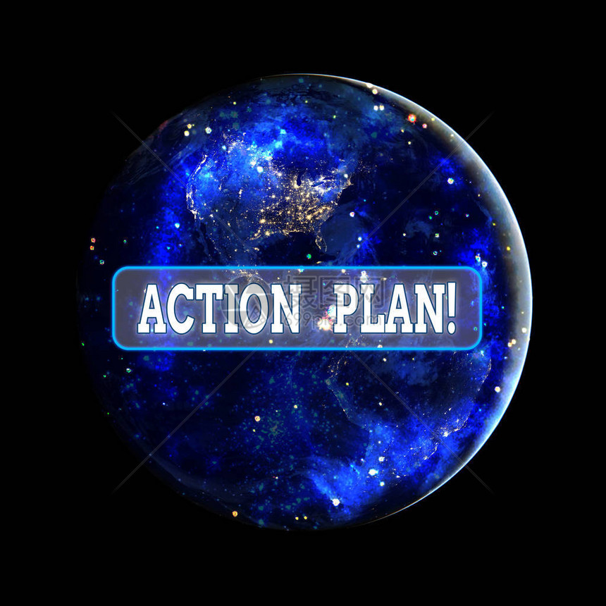 显示行动计划的概念手写概念意思是在特定时间提出的战略或行动方针美国宇航局提供的这图片