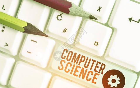 显示计算机科学的概念手写计算机硬件和软件设计的图片