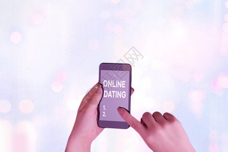 手写文本在线约会在互联网上寻找浪漫伴侣的图片