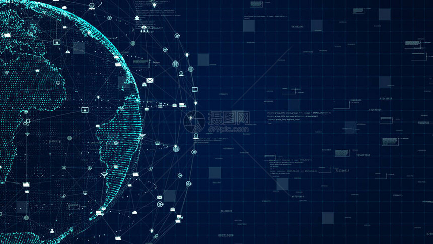 技术网络数据连接数字据网络和网络概念美航空天局提图片
