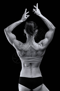 强壮的女子有肌肉身材图片