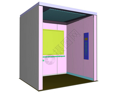 带开关的电梯轿厢图片