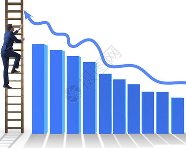 商人向统计增长的攀图片