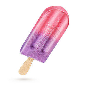 粉色和紫色水果莓冰淇淋白图片