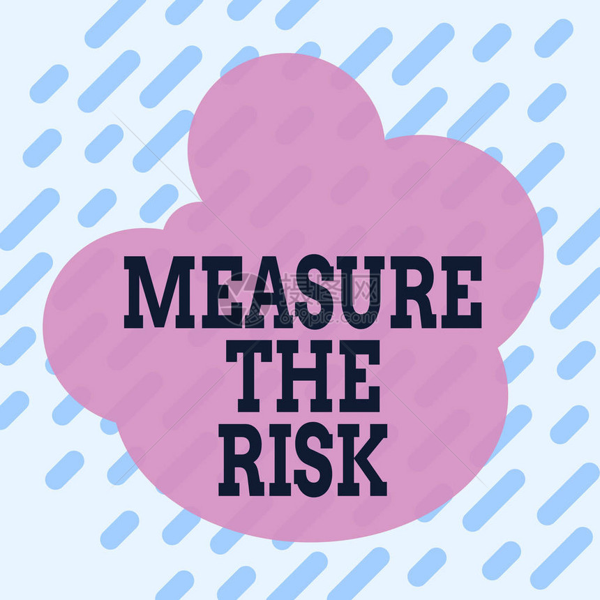 概念手写显示衡量风险概念意义确定基于影响因素的危险程度充满图案主题的方形图片