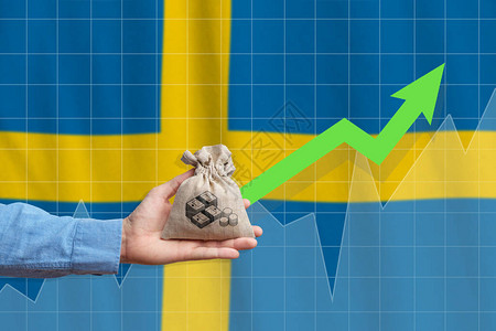 瑞典王国的经济增长概念图片