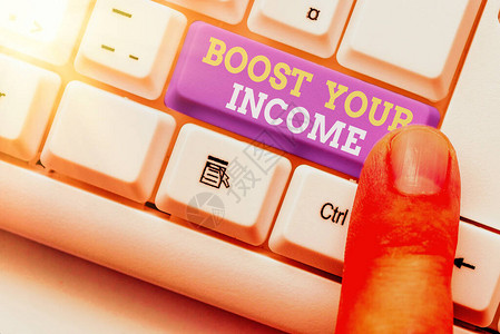 显示增加您的收入的文字符号商业照片文字改善您的业务以增图片