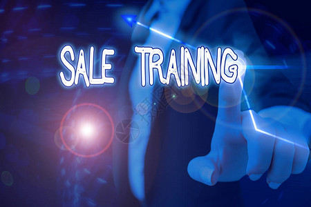 显示销售培训的文本符号展示与新销售机会相关的自我技能发图片