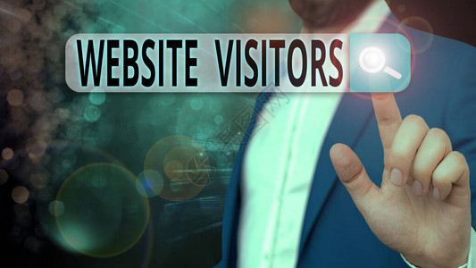 手写文本网站访客访问视图或访问您的网站或页面的图片