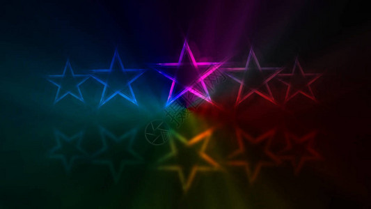 五颗恒星客户产品评分审查一排荧光闪亮星图片