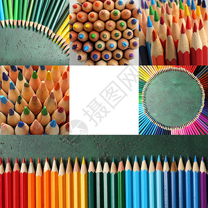 一套彩色铅笔有文字空间图片