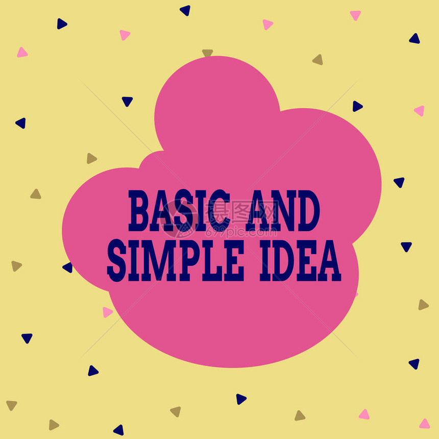 BasicandsimpleIdea概念照片简单精神图像或建议多彩三角形状或碎玻璃散落黄色音调的图片