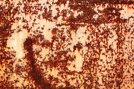 铁质棕色墙壁的质地复古生锈的粗糙墙壁grunge灰泥图片