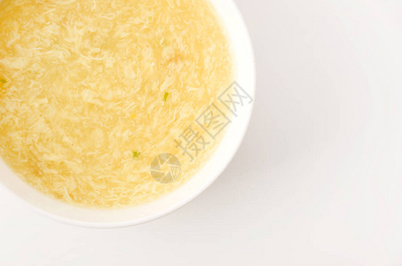 白碗甜玉米蛋汤背景