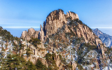 黄山叶洛山地貌景观图片