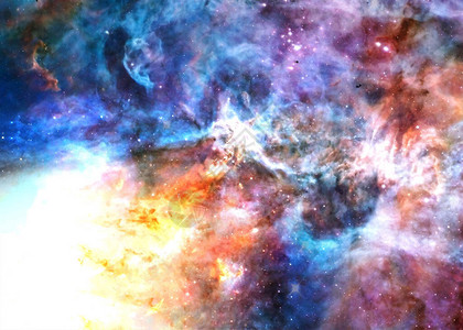空间深处某的恒星形成区科学小说壁纸图像的一些部分由美背景图片