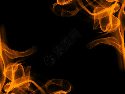 范围从火热的火焰在黑色图片