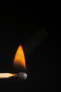木制厨房火柴燃烧时的图像图片