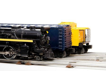 莱昂内尔蒸汽动力火车的微型复制品背景