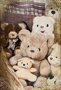 满满一篮泰迪熊图片