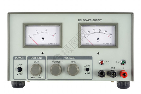 配有模拟测量指标的DC电力供应单位图片