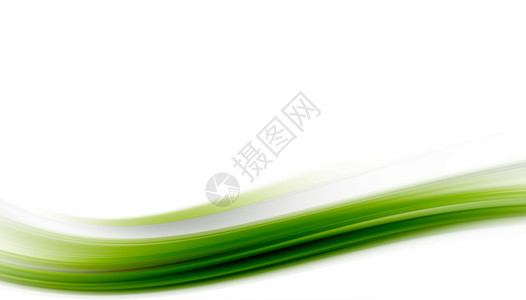 白色背景上的绿色波摘要和动背景图片