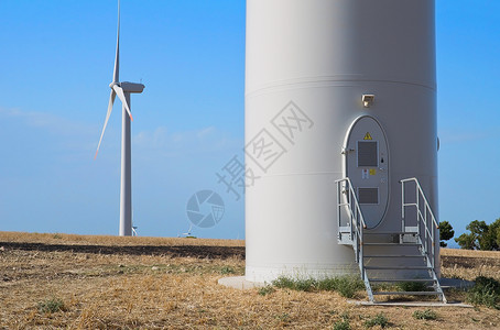 农村的风力涡轮机叶片图片