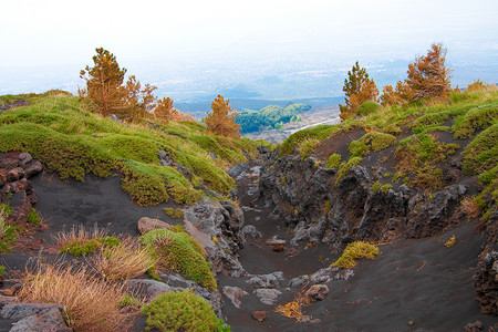 火山埃特纳火山景观图片