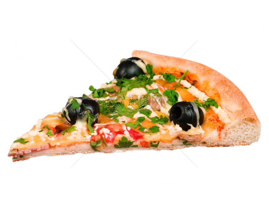 切片披萨孤图片