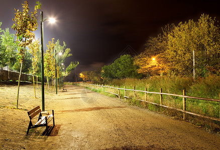 夜间城市公园图片