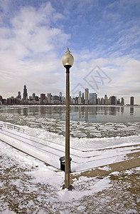 芝加哥市中心城市密歇根湖图片