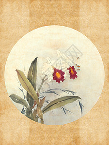 艾莎香格里拉大酒店中号国画一朵花背景