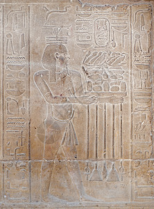 埃及卢克索寺墙上的埃及图片