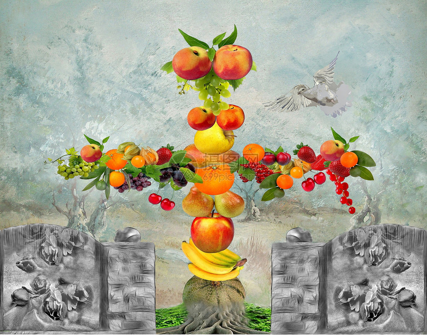 水果发布了纹理背景图片