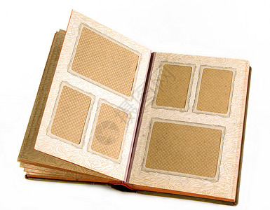 硬壳精装画册老画册在它通常存储家庭照片背景