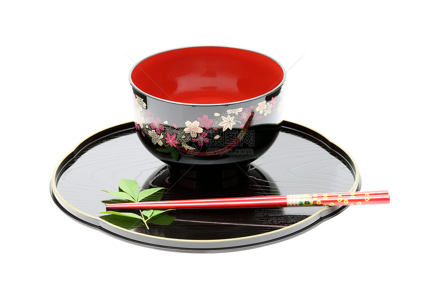 日本传统餐具筷子和碗图片