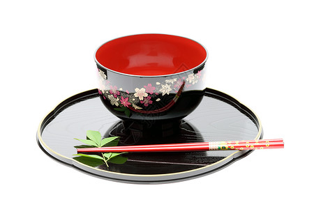 日本传统餐具筷子和碗图片