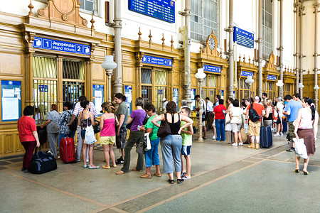 布达佩斯著名的西火车站购票单图片