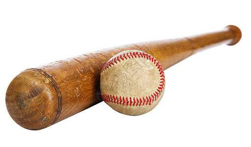 Wooden棒球和白背图片