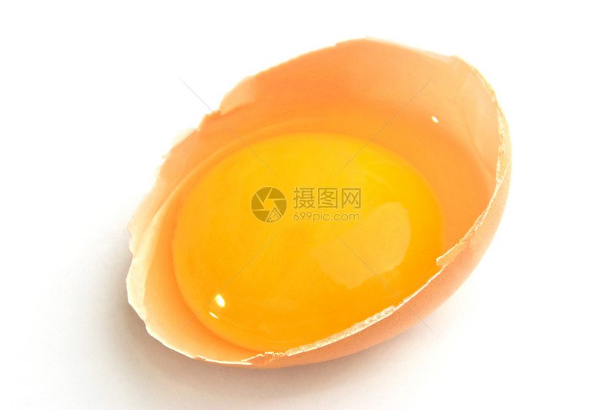 打开蛋壳和蛋黄图片