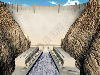 水电大坝和发电站图片