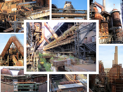 钢铁厂背景图片