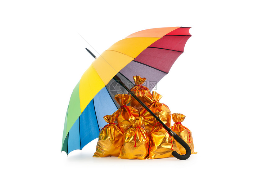 伞保护下的金麻袋图片
