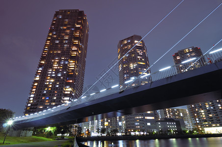 日本东京的大型住宅式摩天大楼图片